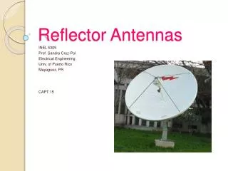 Reflector Antennas