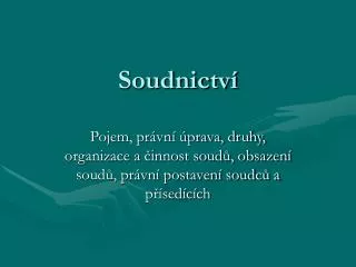 soudnictv