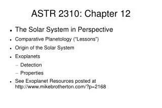 ASTR 2310: Chapter 12