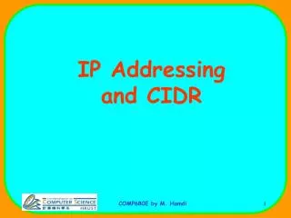IP Addressing and CIDR