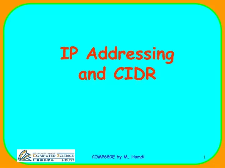 ip addressing and cidr