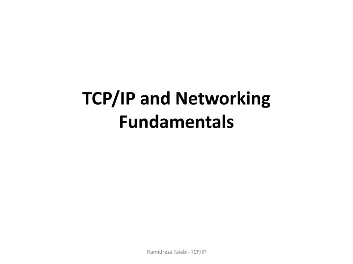 tcp ip and networking fundamentals