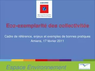 eco exemplarit des collectivit s