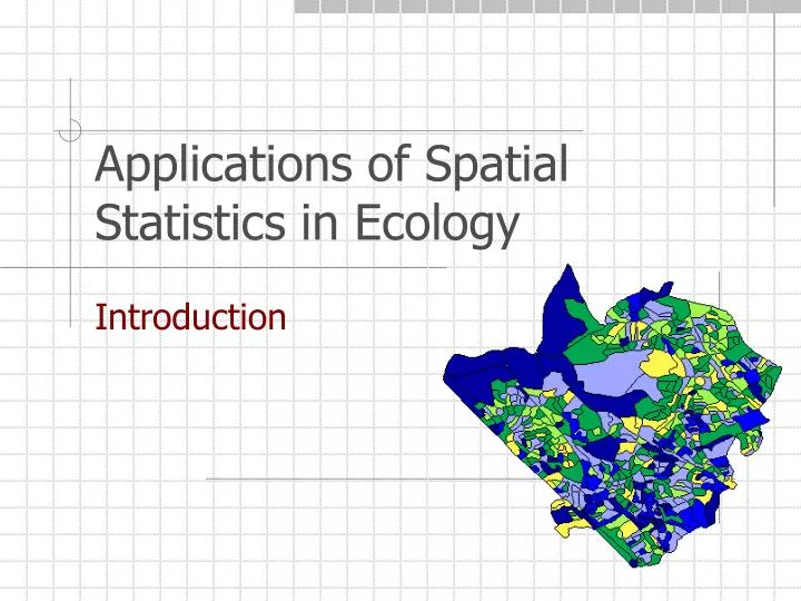 applications of spatial statistics in ecology