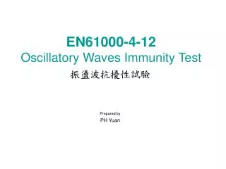 en61000 4 12 oscillatory waves immunity test