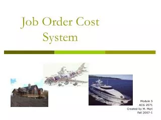 Job Order Cost System
