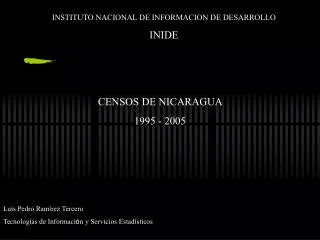 INSTITUTO NACIONAL DE INFORMACION DE DESARROLLO INIDE