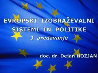 doc. dr. Dejan HOZJAN