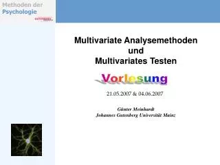 Multivariate Analysemethoden und Multivariates Testen