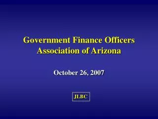 Government Finance Officers Association of Arizona
