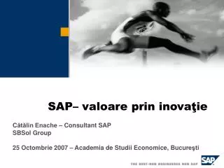 SAP– valoare prin inova ţ ie