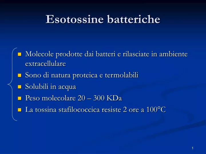 esotossine batteriche
