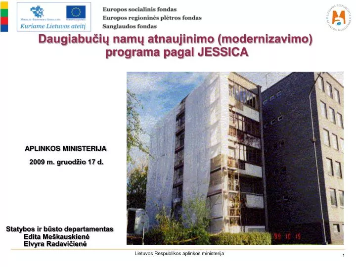 daugiabu i nam atnaujinimo modernizavimo programa pagal jessica