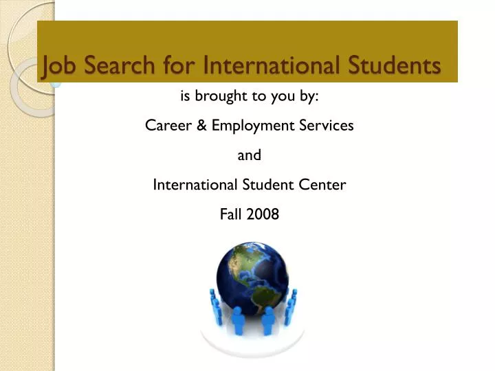 job search for international students