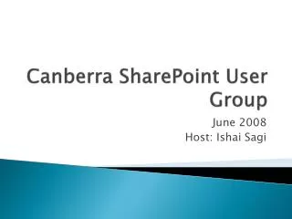 Canberra SharePoint User Group