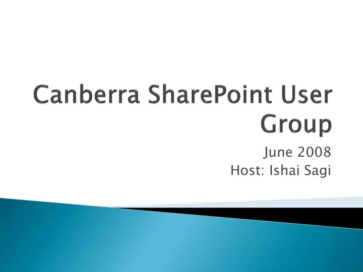 canberra sharepoint user group