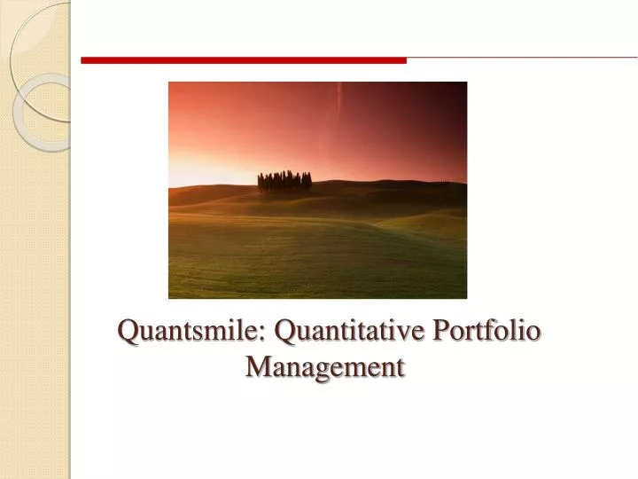 quantsmile quantitative portfolio management