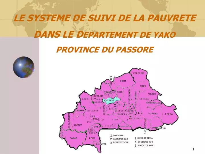 le systeme de suivi de la pauvrete dans le d epartement de yako province du passore