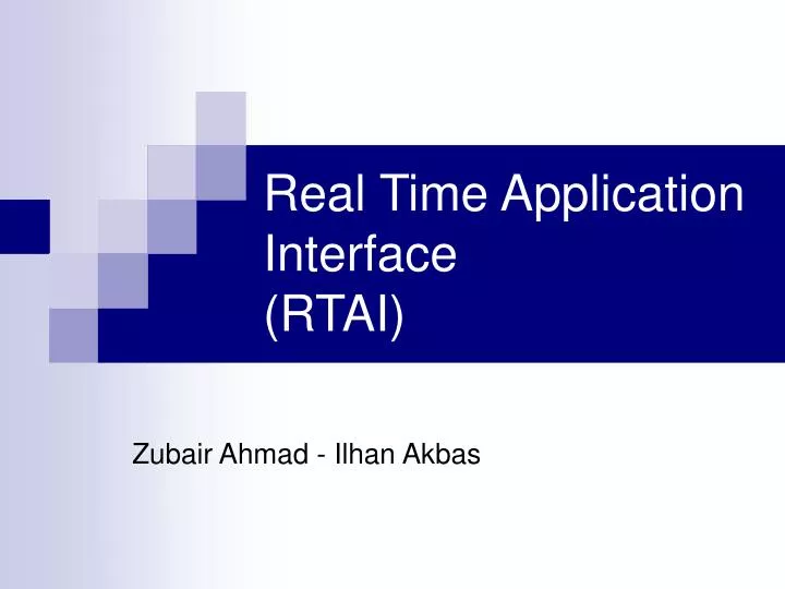 real time application interface rtai