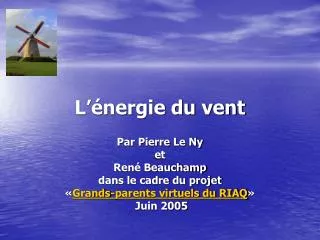 l nergie du vent