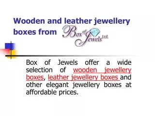 Jewellery boxes