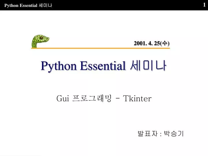 python essential