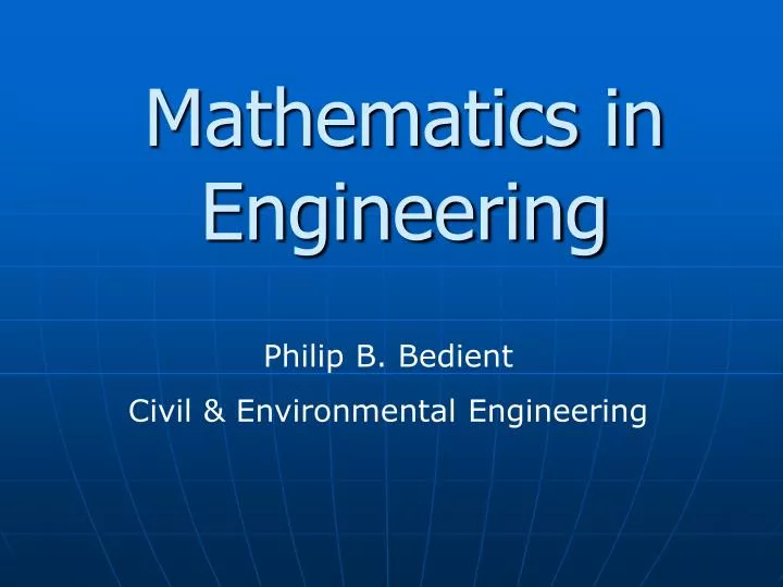 mathematics in engineering