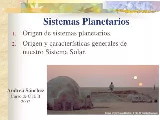 Sistemas Planetarios