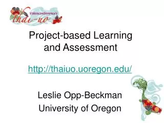 Project-based Learning and Assessment