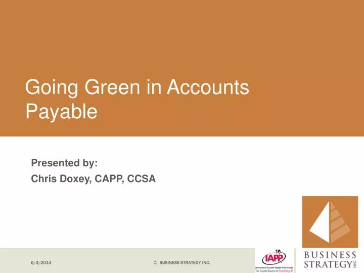 going green in accounts payable