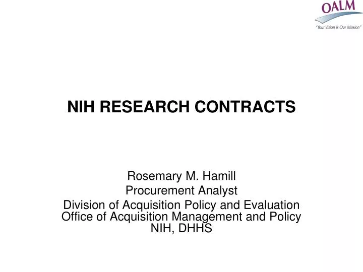 nih research contracts