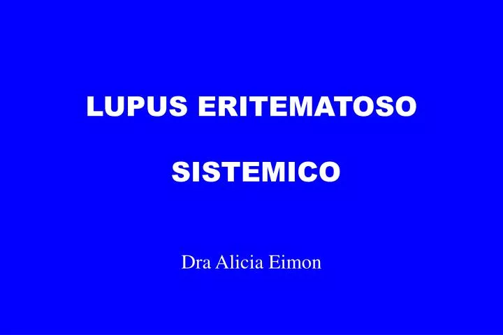 lupus eritematoso sistemico