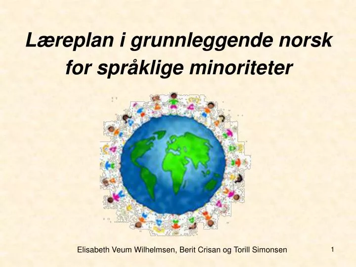 l replan i grunnleggende norsk for spr klige minoriteter
