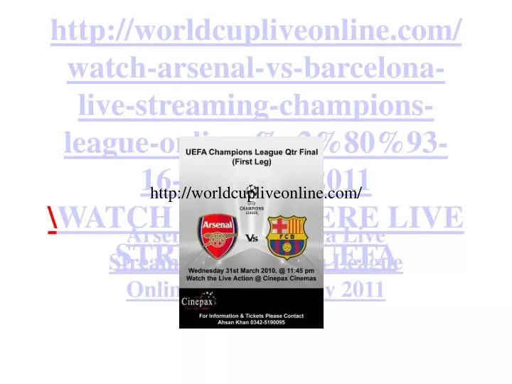arsenal vs barcelona live streaming champions league online 16 february 2011