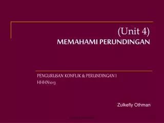 (Unit 4) MEMAHAMI PERUNDINGAN