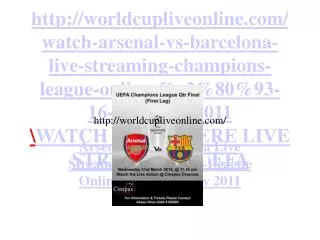 Barcelona vs Arsenal Live Streaming Free Champions League