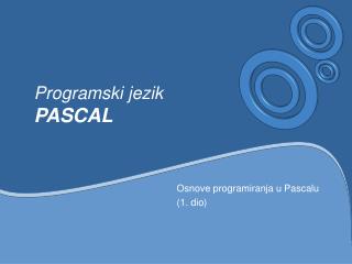 Programski jezik PASCAL