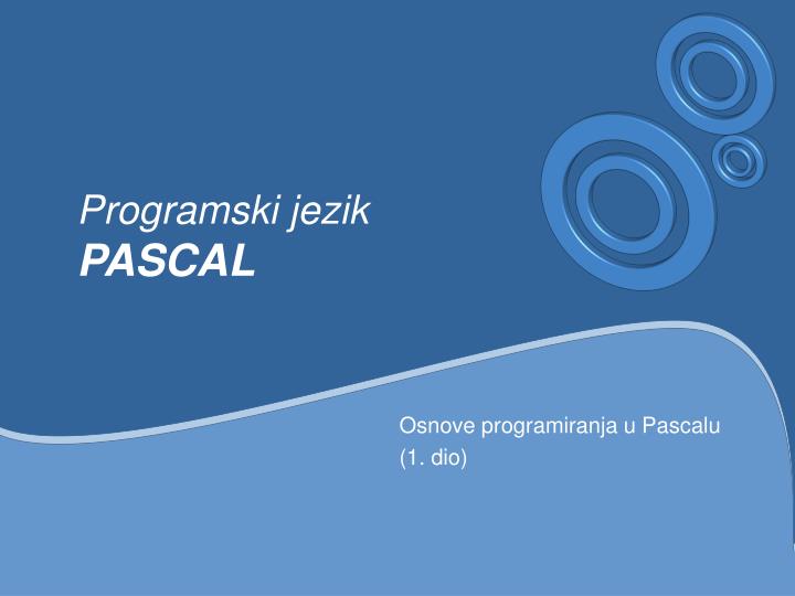 programski jezik pascal