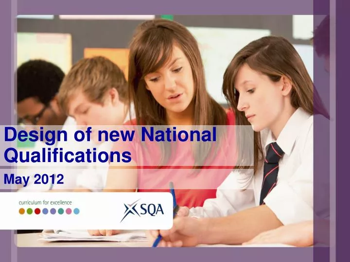 design of new national qualifications