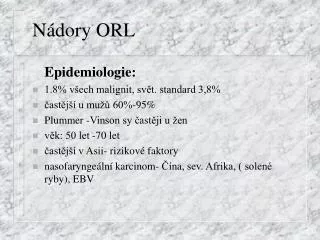 Nádory ORL