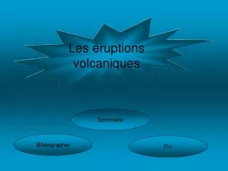 les ruptions volcaniques