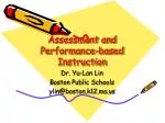 Assessment and Performance-based Instruction - slide 1