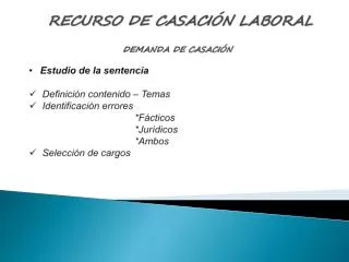 recurso de casaci n laboral