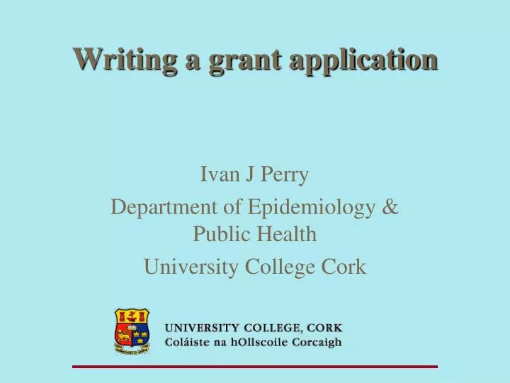 writing a grant application