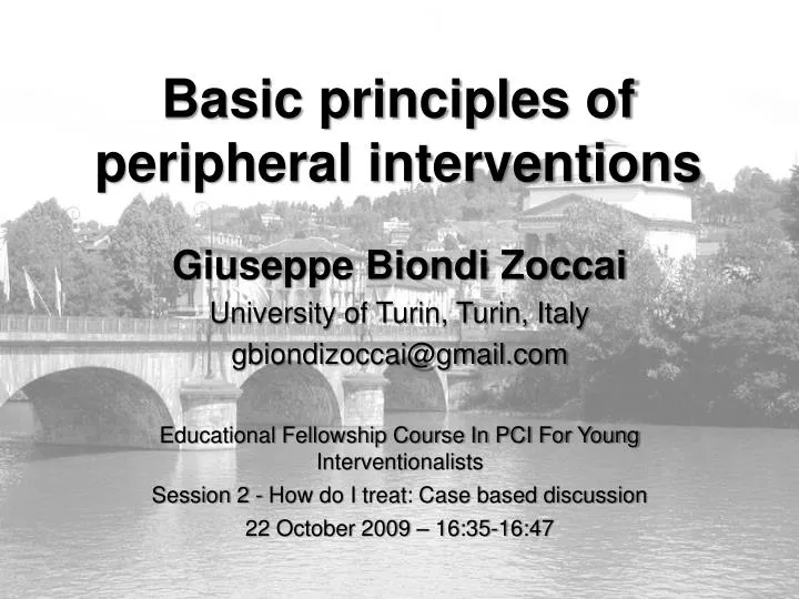 basic principles of peripheral interventions