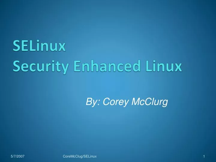 selinux security enhanced linux