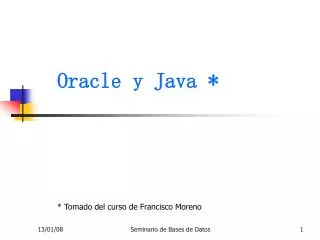 Oracle y Java *
