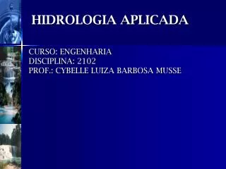 hidrologia aplicada