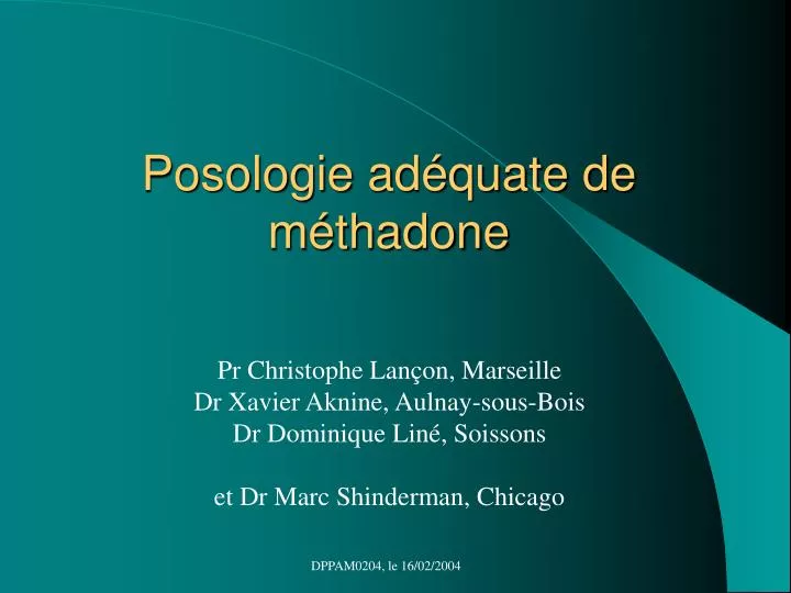 posologie ad quate de m thadone