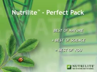 Nutrilite ™ - Perfect Pack